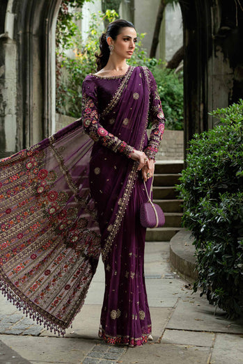 Maria B- Embroidered Chiffon Saree