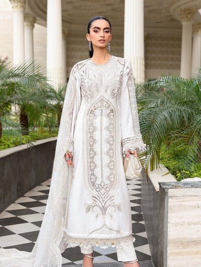 MARIA B - Embroidered Jacquard Lawn Suit EL-26-01