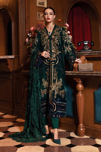 MARIA B- Embroidered Velvet Suit WL-1302
