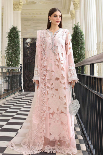 maria b embroidered dress Maria.B Luxury Chiffon Embroidered Unstitched Collection BD-3005 – Pehnawa main image 1