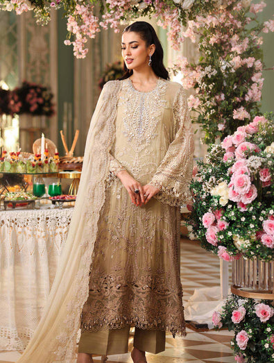 MARIA B - Embroidered Chiffon Suit MPC-26-103
