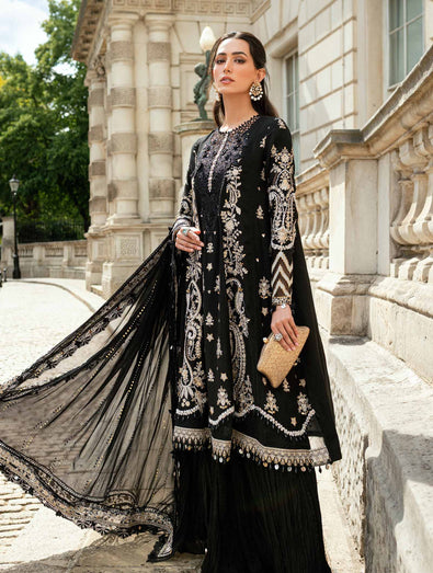 MARIA-B Embroidered Raw Silk Suit | WF-09-03