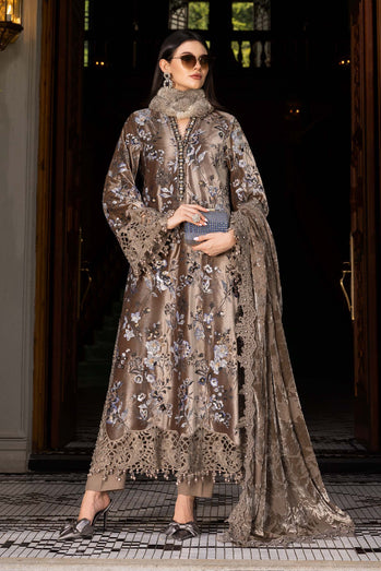 MARIA B- Embroidered Velvet Suit WL-1303