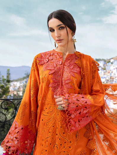 Embroidered Paper Cotton Suit | D-2505-B
