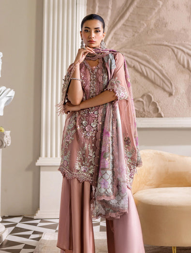 MARIA-B Embroidered Chiffon Suit | MPC-25-105