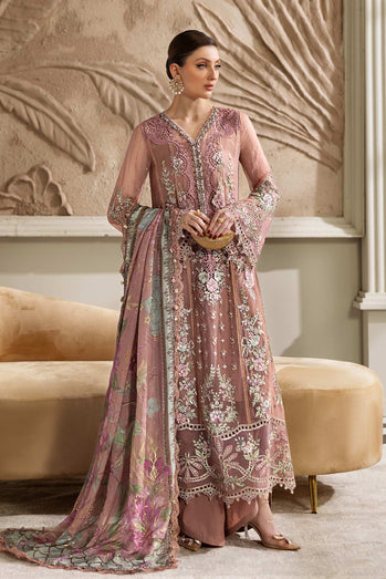 MARIA-B Embroidered Chiffon Suit | MPC-25-105