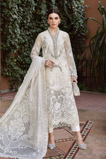 Embroidered Organza Suit | D-2506-A