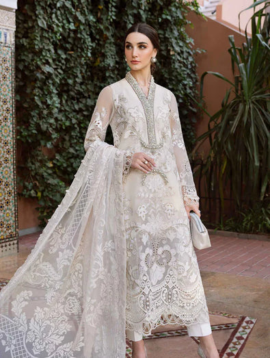 Embroidered Organza Suit | D-2506-A