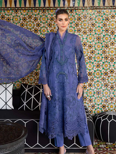 Embroidered Organza Suit | D-2506-B