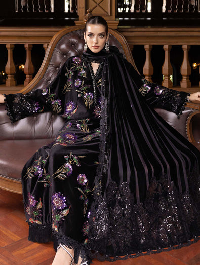 MARIA B- Embroidered Velvet Suit WL-1306