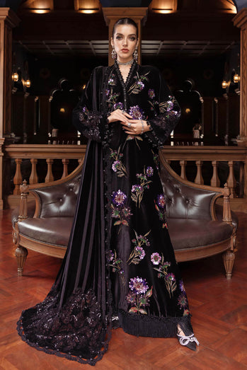 MARIA B- Embroidered Velvet Suit WL-1306