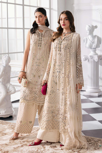 Embroidered Chiffon Suit | BD-3007