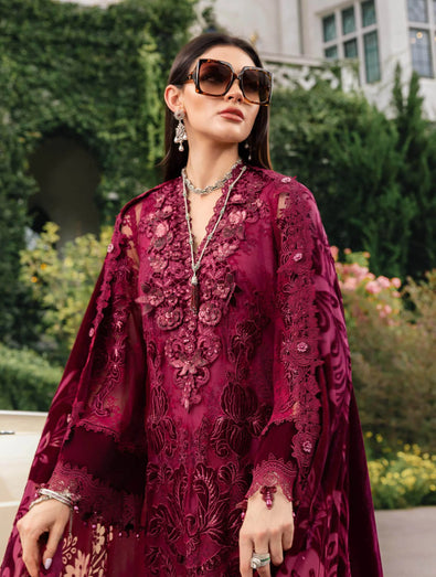 MARIA B- Embroidered Chantilly Suit WL-1308