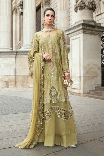MARIA-B Embroidered Raw Silk Suit WF-09-08