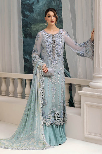 MARIA-B Embroidered Chiffon Suit | MPC-25-108