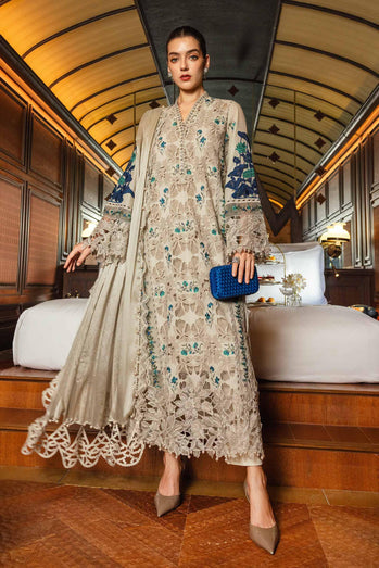 maria b embroidered dress Maria B Embroidered Luxury Lawn Eid Edition 26' – Ghani Cloth house main image 0