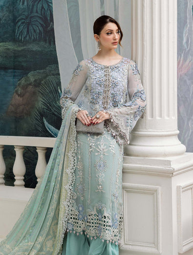MARIA-B Embroidered Chiffon Suit | MPC-25-108