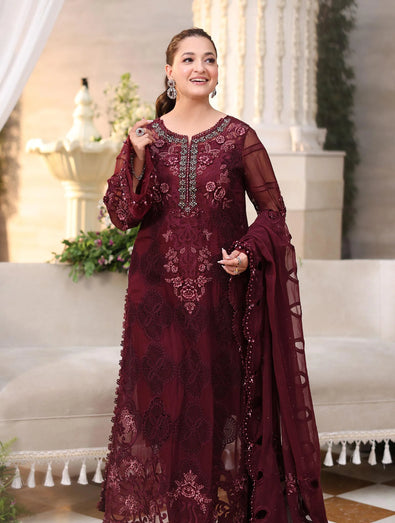 MARIA B - Embroidered Chiffon Suit MPC-26-108