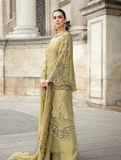 MARIA-B Embroidered Raw Silk Suit WF-09-08