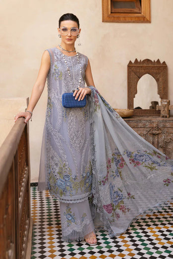 Embroidered Organza Suit | D-2509-B
