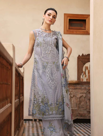 Embroidered Organza Suit | D-2509-B