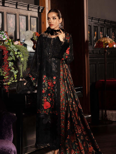 MARIA B- Embroidered Linen Suit WL-1309