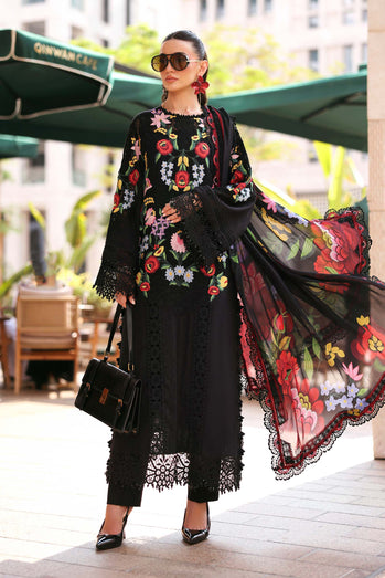 MARIA B - Embroidered Jacquard Lawn Suit D-2610-B