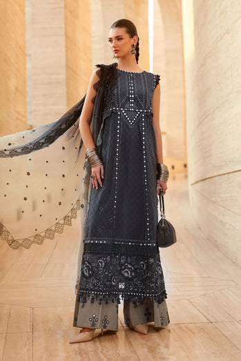 MARIA B - Embroidered Jacquard Lawn Suit D-2602-B