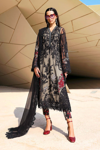 MARIA B - Embroidered Net Suit D-2607-B