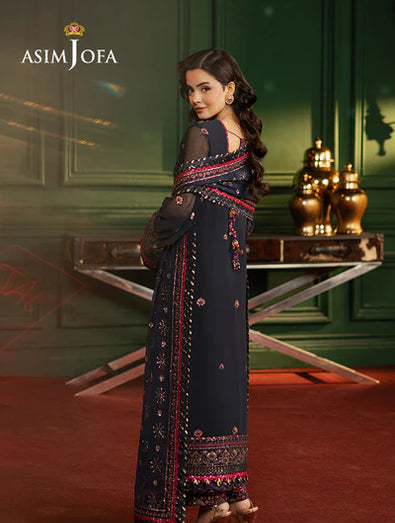 AJPF-17 Embroidered Chiffon 3 Pcs