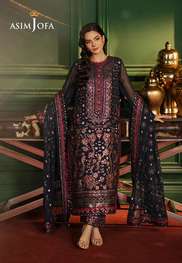 AJPF-17 Embroidered Chiffon 3 Pcs