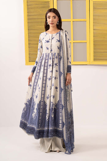 MARIA B - Embroidered Pk Raw Silk Suit DW-EF26-206-BEIGE