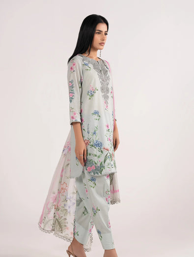 MARIA B - Embroidered Lawn Suit DW-EF26-35-Ferozi