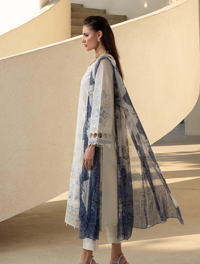 MARIA B - Embroidered Lawn Suit DW-EF26-62-Off White