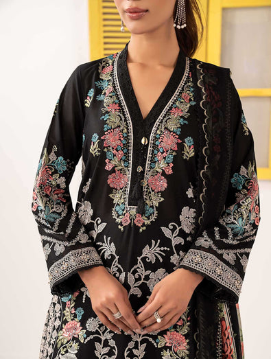 MARIA B - Embroidered Lawn Suit DW-EF26-180-Black