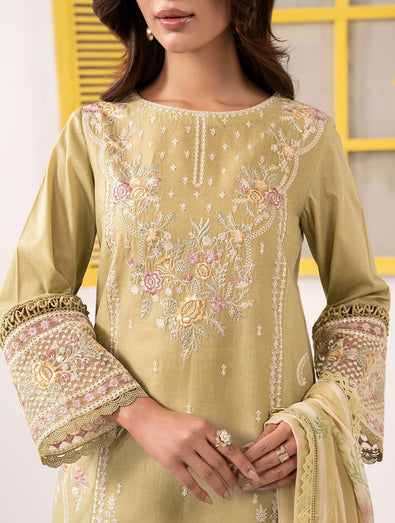 MARIA B - Embroidered Dobby Lawn Suit DW-EF26-60-Green