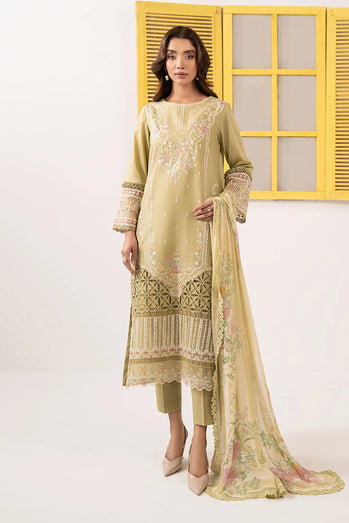MARIA B - Embroidered Dobby Lawn Suit DW-EF26-60-Green