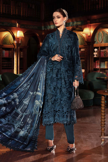MARIA B- Embroidered Velvet Suit WL-1310