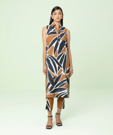 2 PIECE - PRINTED KHADDAR SHIRT