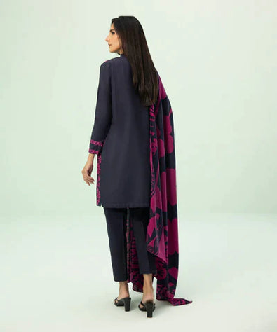 3 PIECE - EMBROIDERED KHADDAR SUIT